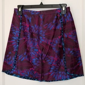 NEW J. Crew Floral Faux Silk Skirt - Sz 2P